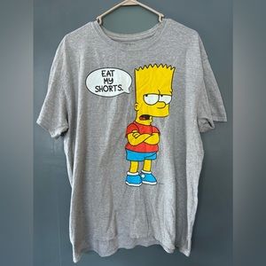 The Simpson,XL, Mens grey t-shirt,”eat my shorts.”,Bart Simpson,graphic t,🙃